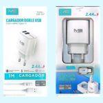 M2 tec 2.4A double usb Adapter with usb type-C cable - Image 5