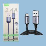 Green Lyca 2.4A USB to Type-C Cable - Image 4