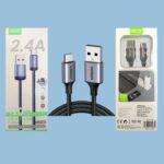 Green Lyca 2.4A USB to Type-C Cable - Image 2