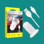 BOROFONE DOUBLE PORT IN CAR CHARGER SET (TYPE C) - Image 3