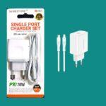 BOROFONE SINGLE PORT CHARGER SET USB TYPE C TO IPHONE