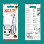 BOROFONE SINGLE PORT CHARGER SET USB TYPE C TO IPHONE - Image 4
