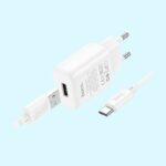 Hoco 12W Mini USB to USB-C Charger Set - Image 3