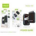 Green Lyca G-1441 Mini 10000mAh Power Bank – Ultra-Compact Portable Charge